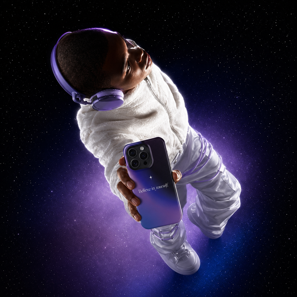 Believe in Yourself - Cosmic Midnight | Premium iPhone Case