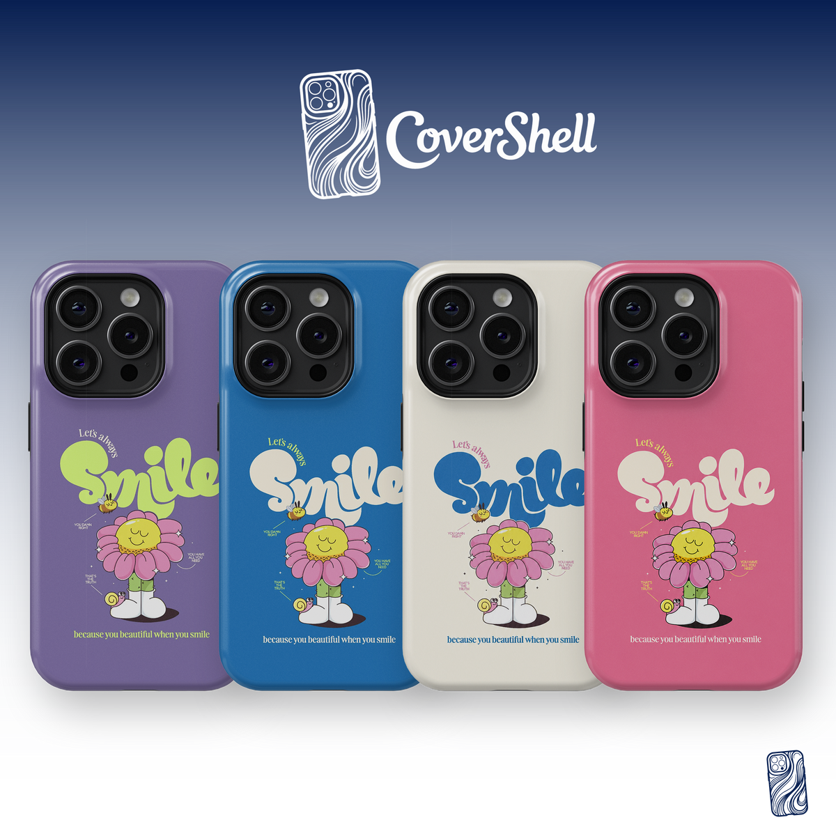 Always Smile - Lavender Pop | Premium iPhone Case