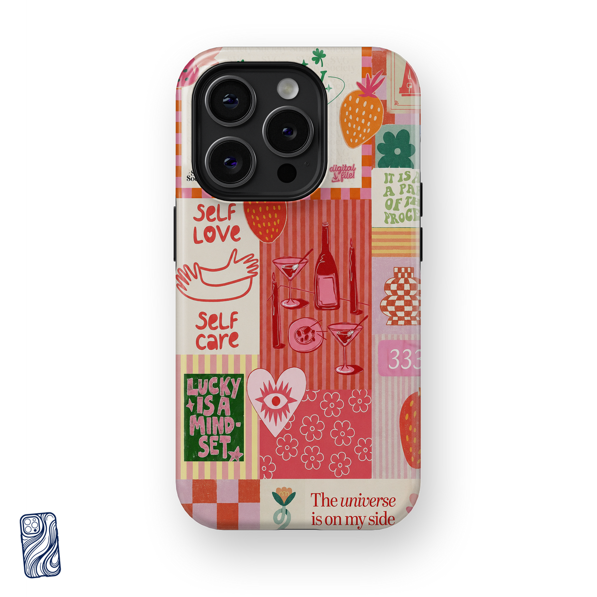 Lucky Mindset - Strawberry Cream | Premium iPhone Case