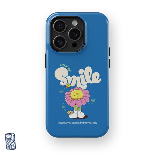 Always Smile Joyful Blue premium iPhone case - view 1