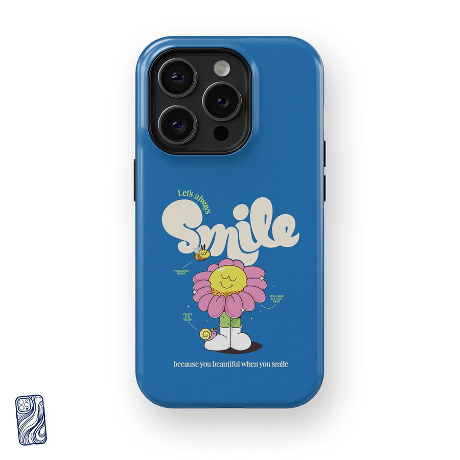 Always Smile Joyful Blue premium iPhone case - view 1
