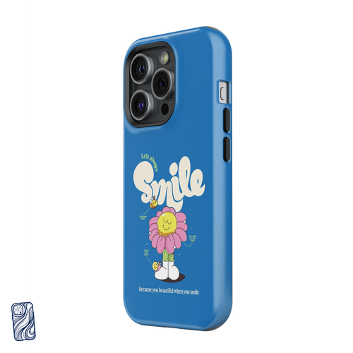 Always Smile Joyful Blue premium iPhone case - view 2