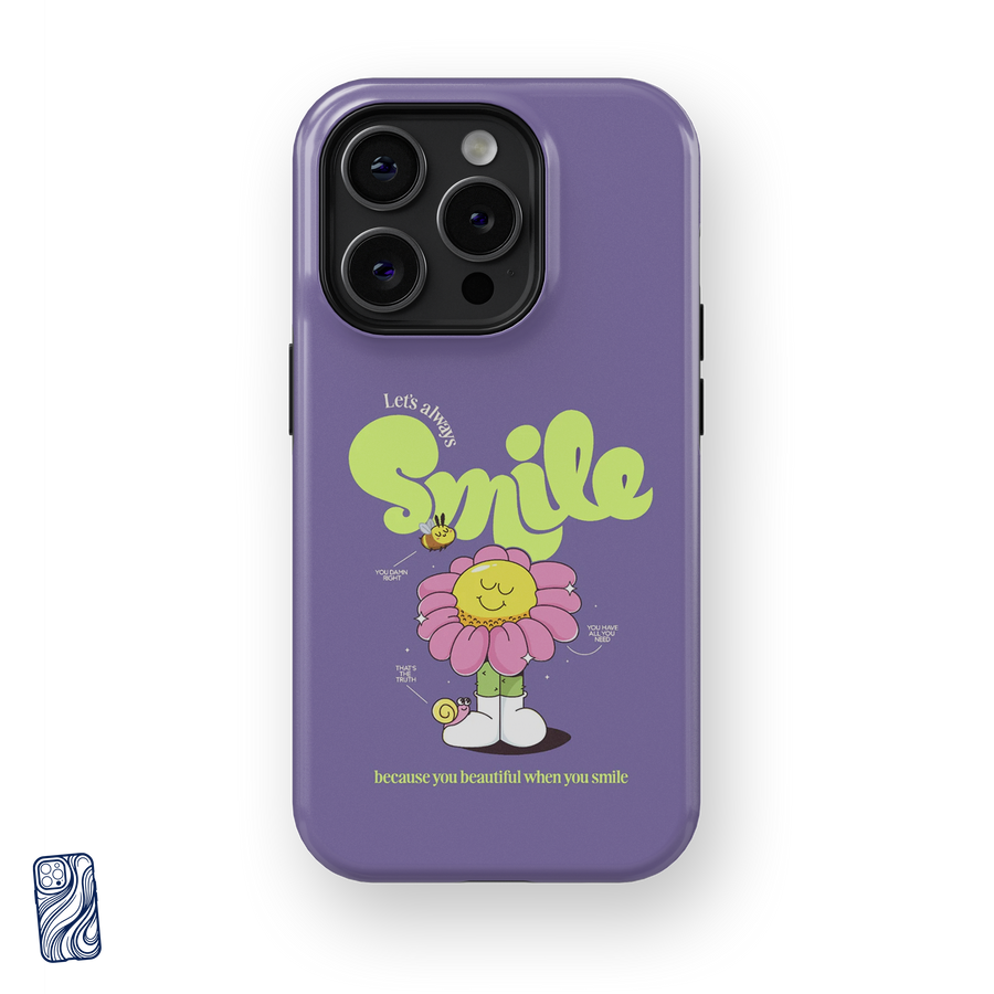 Always Smile Lavender Pop premium iPhone case - view 1