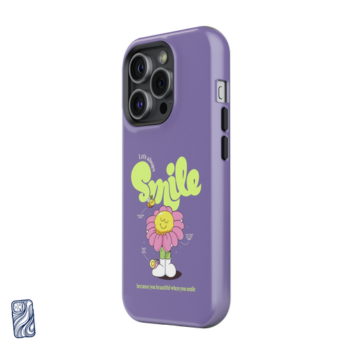Always Smile Lavender Pop premium iPhone case - view 2