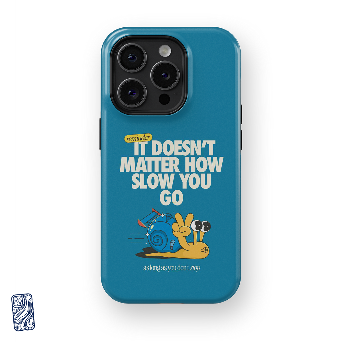 Slow & Steady - Ocean Blue | Premium iPhone Case