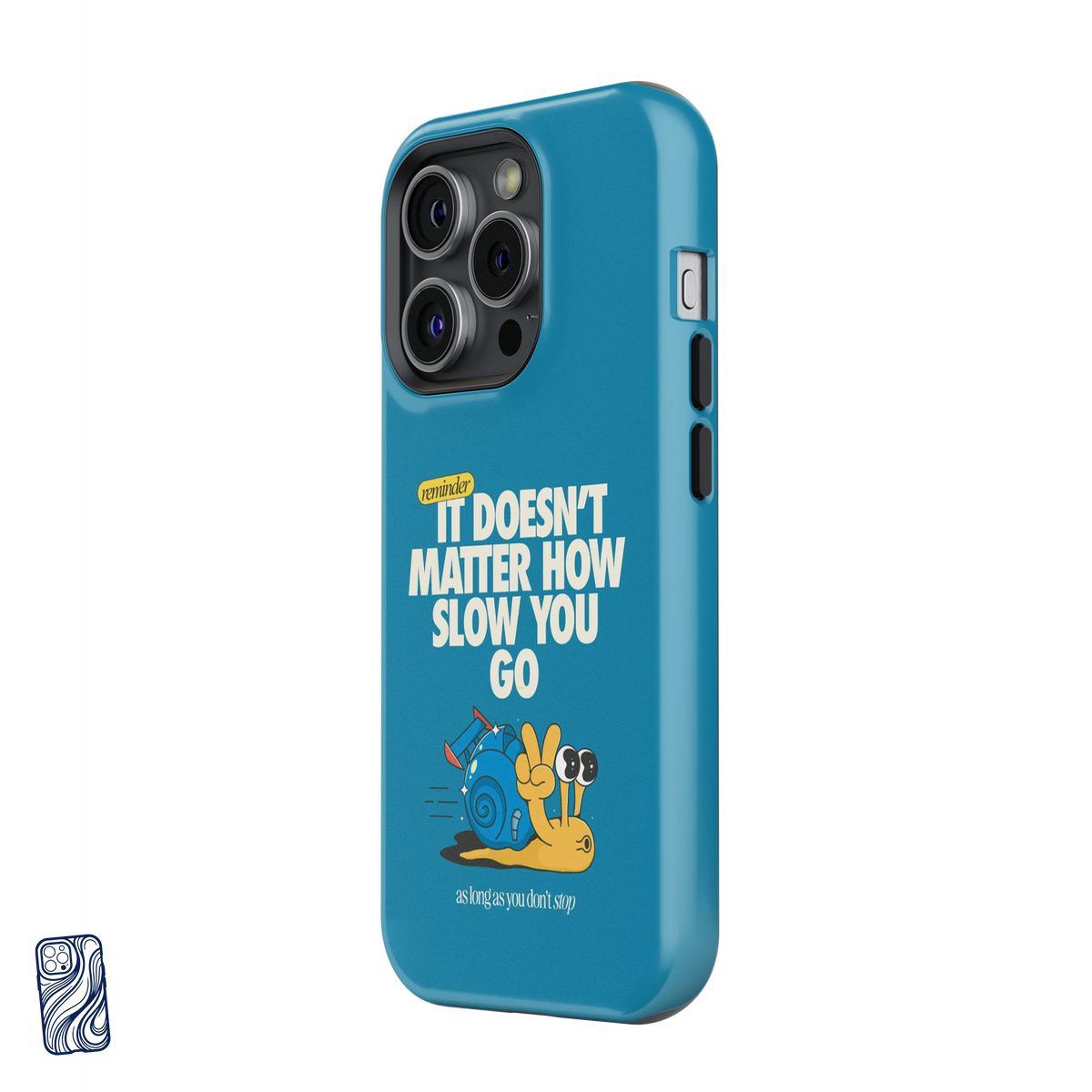 Slow & Steady - Ocean Blue | Premium iPhone Case