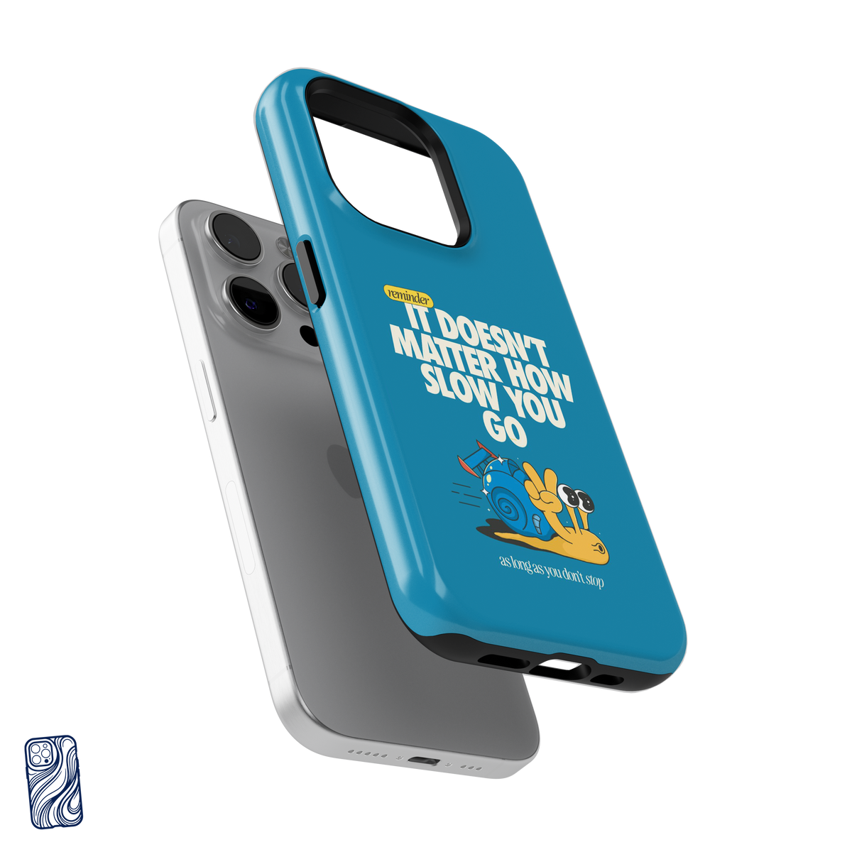 Slow & Steady - Ocean Blue | Premium iPhone Case