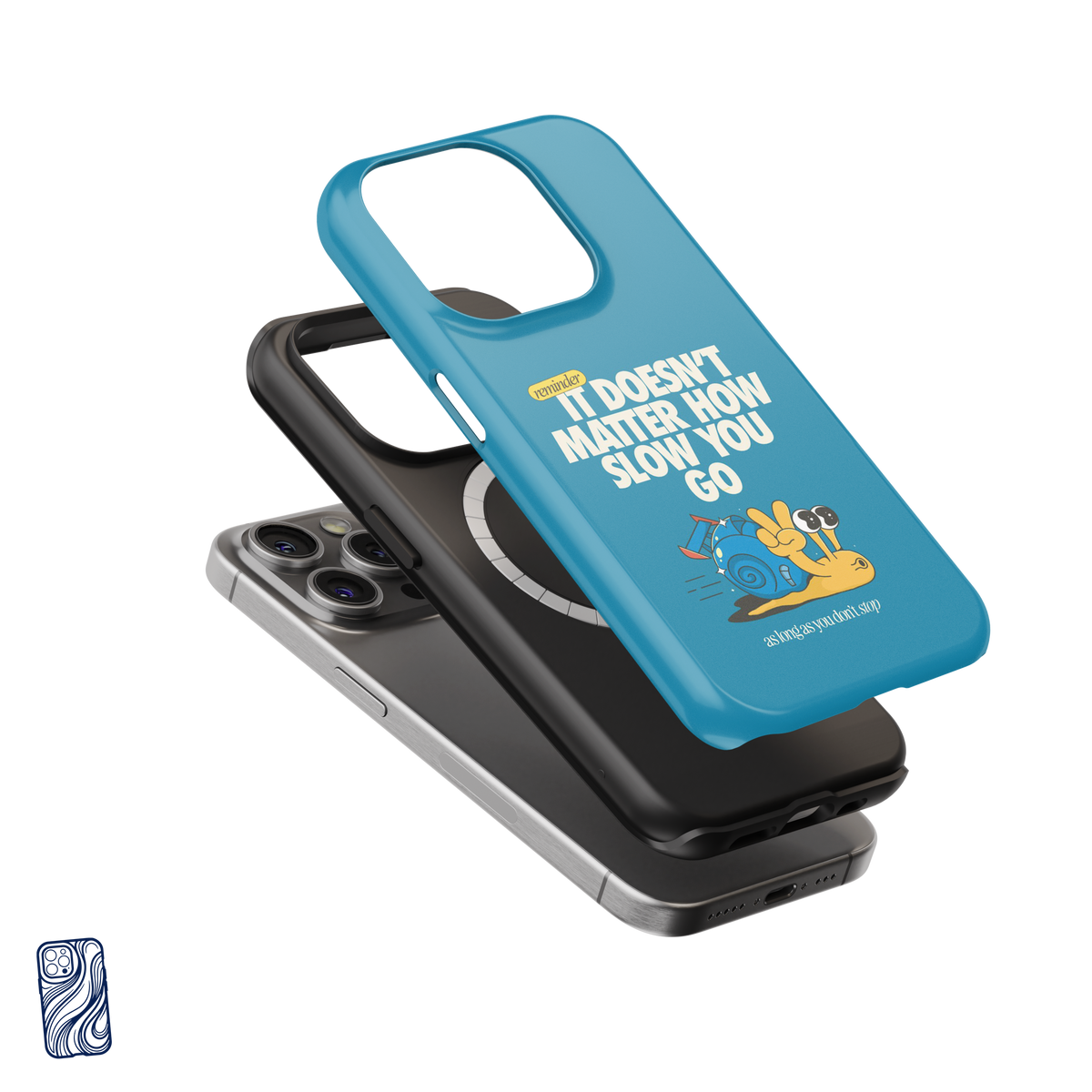Slow & Steady - Ocean Blue | Premium iPhone Case