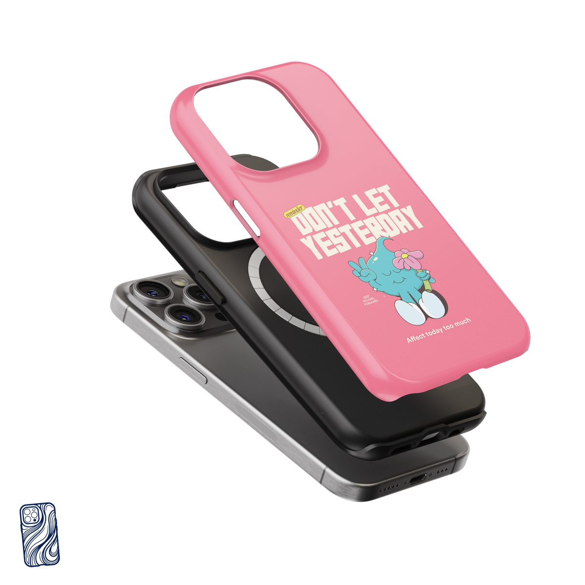 Don't Let Yesterday Pink premium iPhone case – view 4