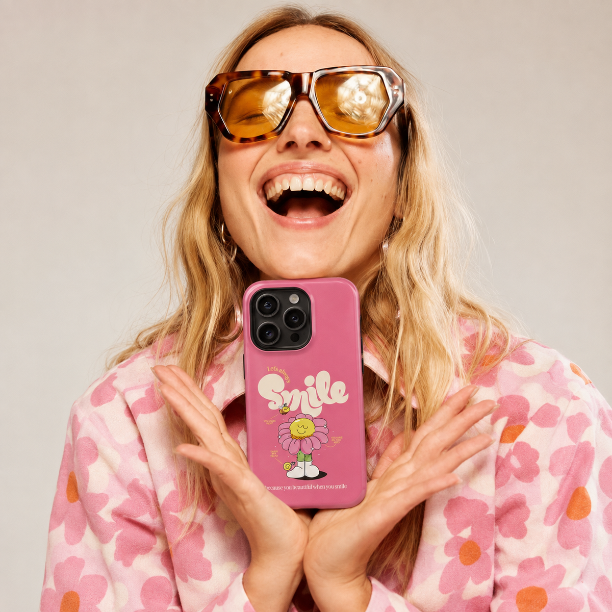 Always Smile - Bubblegum Pink | Premium iPhone Case